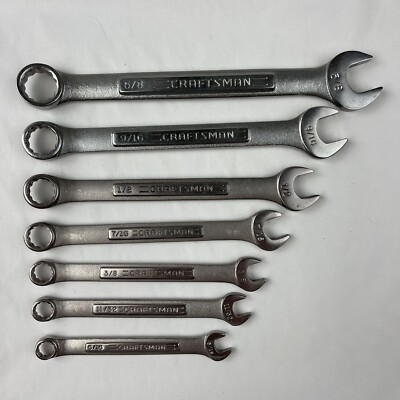 Craftsman 7 Piece SAE Wrench Set 5/16  - 5/8   Forged In USA