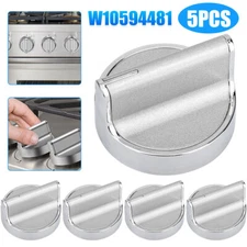 5PCS W10594481 Control Knobs/Stove Range knobs Replacement for Whirlpool Cooktop