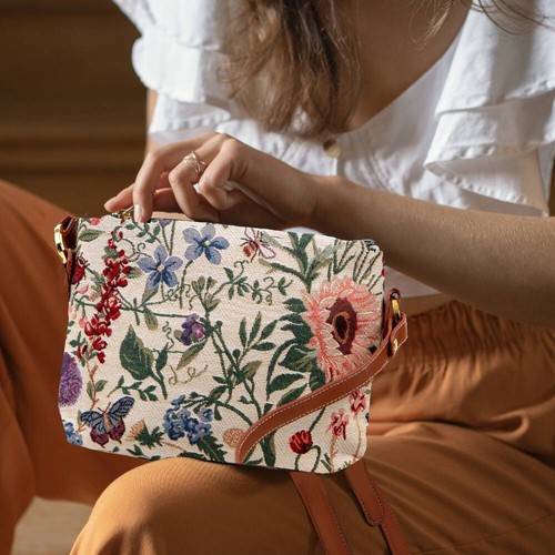 Crossbody Bag Shoulder Handbag Floral Design Signare Tapestry - Picture 7 of 24