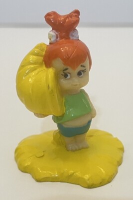 Vintage 1991 Flintstones Pebbles 2  PVC Toy Figure