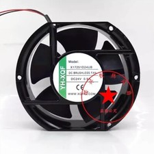 YH-XQF X17251D24UB DC24V 0.9A 17CM 2-Wire Inverter Cooling Fan