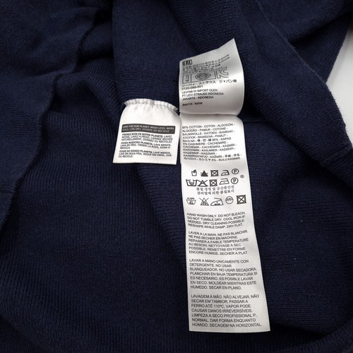 Suéter Vintage Levi's Para Hombre Azul De Cachemira Y Algodón Qb2 Talla L - Imagen 7 de 9