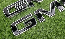 Fit for 2019-2024 GMC Sierra 1500 2500HD 3500HD Front & Rear Emblem Chrome Black