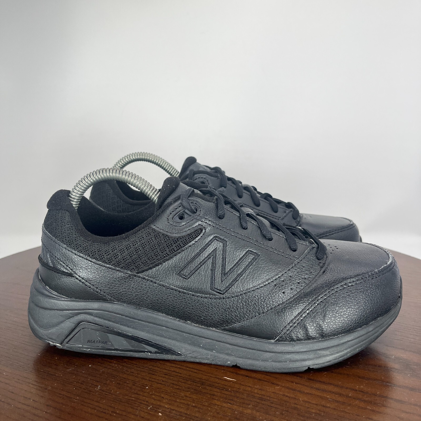 New Balance 928v3 Shoes Men's 7 2E Wide Black Leather Rollbar Walking Sneakers thumbnail 4