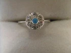 Vintage USSR Ring Sterling Silver 925 Jewelry Women's Stone Blue Cute Size 6.5US