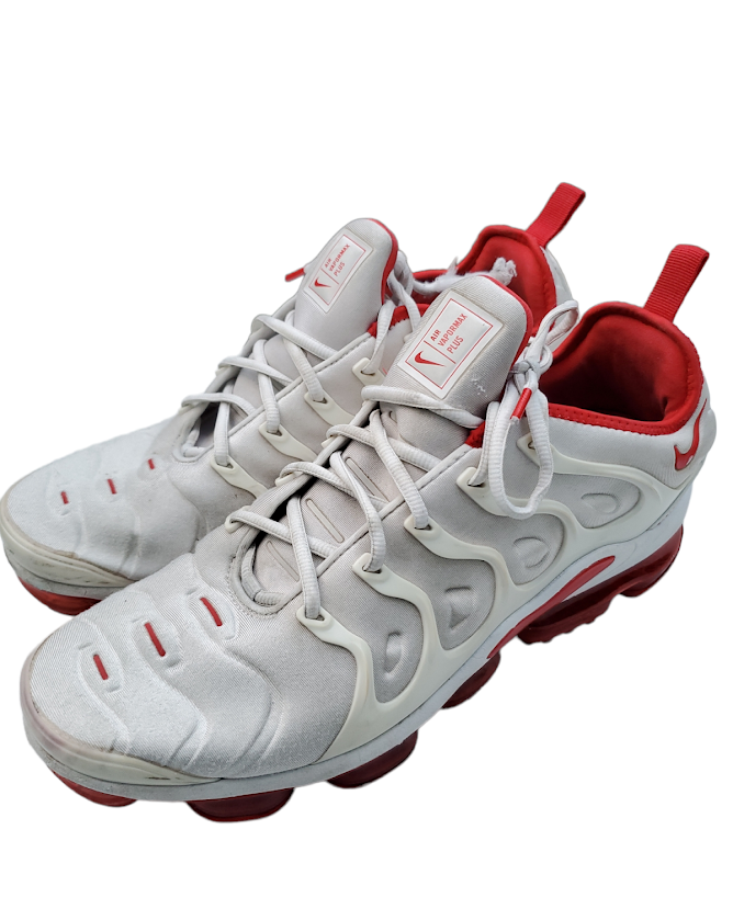 vapormax plus white red