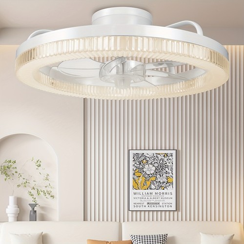Modern Ceiling Fan with Dimmable Light Reversible Airflow Remote & App Less nois - Picture 11 of 12