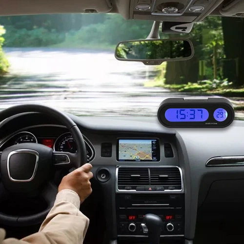 Car Electronic Clock Luminous Thermometer LED Digital Display Dashboard Clock A - Picture 4 of 9