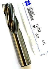 17.00mm 4 FLUTE SINGLE END COBALT END MILL - M17 x 5/8" - OSG 5812200
