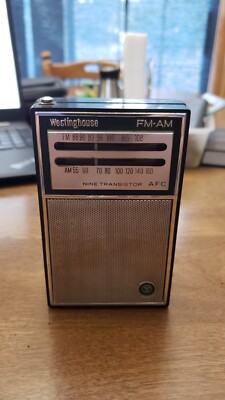 WESTINGHOUSE MINIATURE 9 TRANSISTOR RADIO MODEL H-914P8GPC Rare SLIDE TUNING