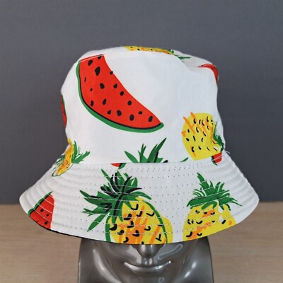 LULLA COLLECTION PINEAPPLE/WATERMELON BUCKET/SUN HAT/CAP OUTDOOR/BEACH, ONE SIZE