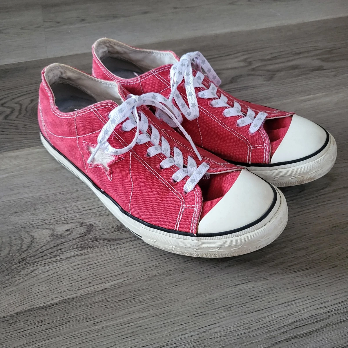 Converse One Star Low Top Red Canvas Star Laces eBay