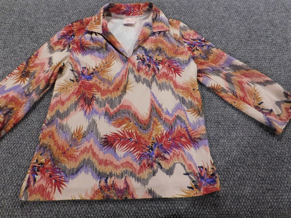 Blusa grande roja floral Haband para mujer Foto 2 de 4