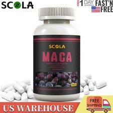 Maca Root Capsules 10000mg, Peruvian Maca Extract for Men Women 120 Capsules