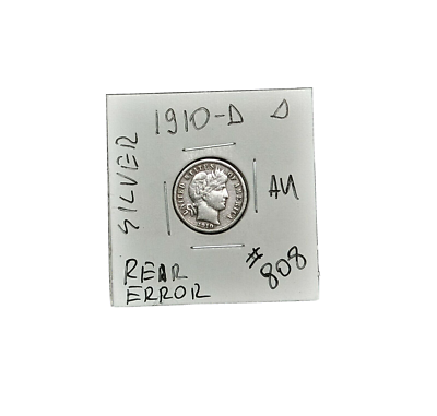 1910-D US Barber Liberty Silver Rare Dime Coin Collection ⭐Rear 1910-D US Barber Liberty Silver Rare Dime Coin Collection ⭐Rear