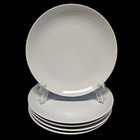 5 White Coupe Salad Dessert Plates 8.5" NO Chips or Cracks READ