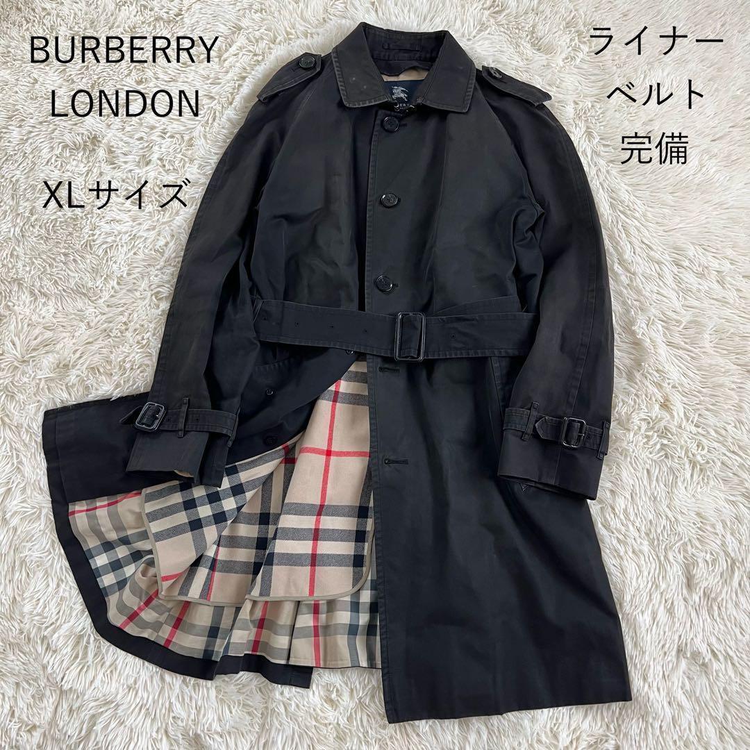 Burberry London Men's Trench Coat Check Single Button W Burberry London Men's Trench Coat Check Single Button W
