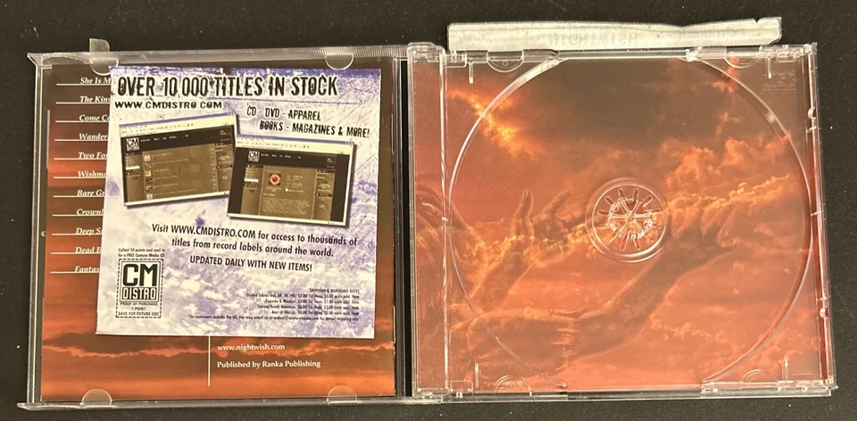 Nightwish Wishmaster Symphonic Metal CD She Is My Sin Wanderlust Crownless Used Foto 3 de 4