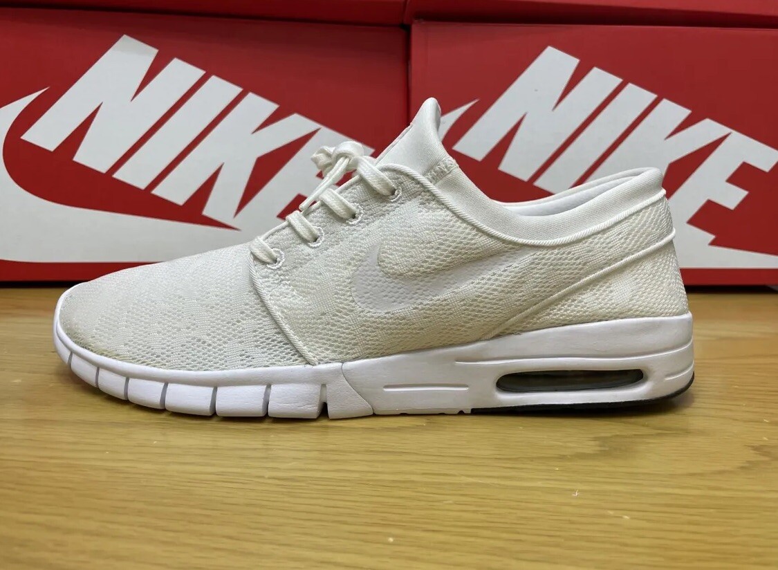 Nike SB Stefan Janoski Max Trainers - White - Size UK 6 (EU 40) US 7 | eBay  UK