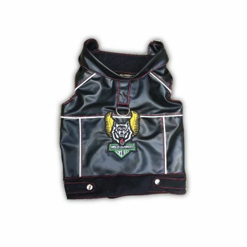 Arnés de cuero sintético para perros motociclista chaleco estilo arnés para perros de Doggles Foto 3 de 3