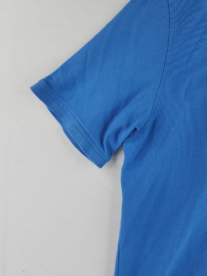 Camisa polo masculina grande de golfe algodão macio azul logotipo Izod - Imagem 3 de 4