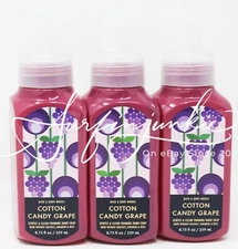 Bath & Body Works Cotton Candy Grape Purple Sink Hand Soap Foaming Foam 3 Pc Set