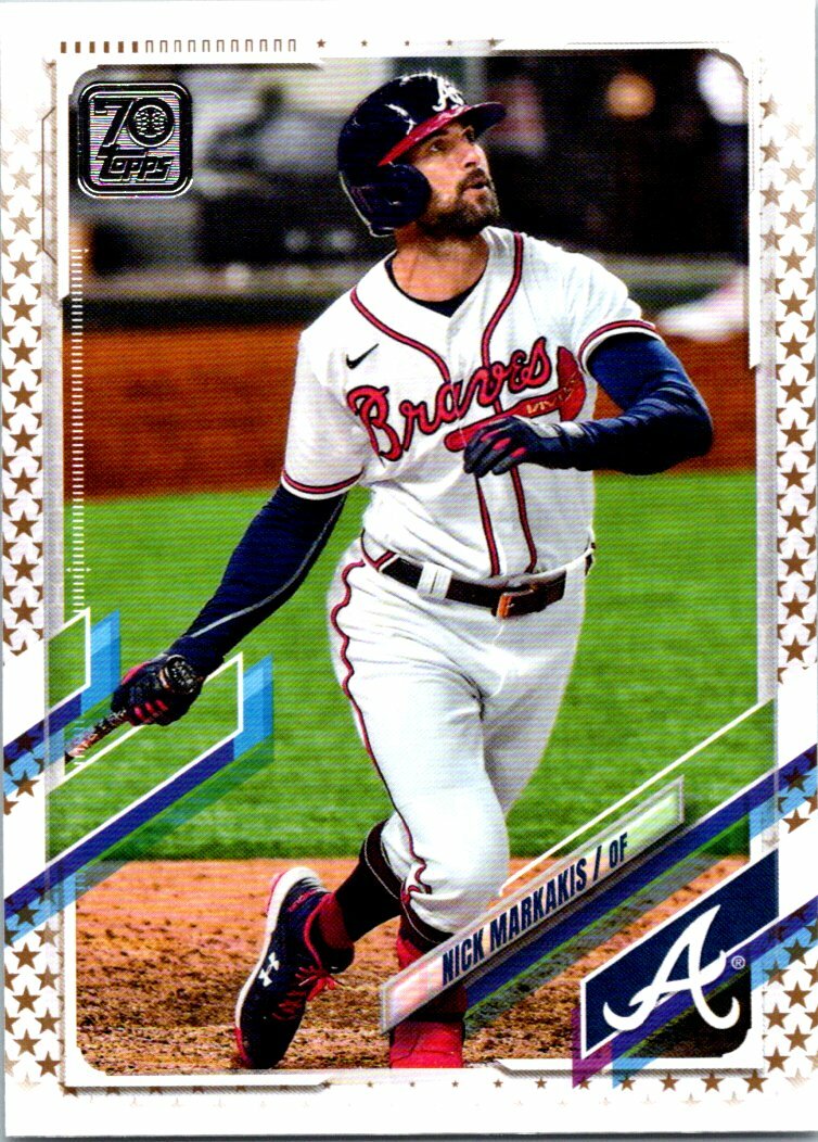 NICK MARKAKIS 2021 TOPPS GOLD STARS SP #641 FACTORY SET ONLY