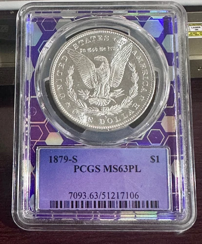 1879-S S$1 Morgan Silver Dollar PCGS MS63PL Proof Like - Purple Core