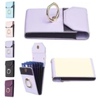 For Phone Universal Adhesive Stick On Wallet Credit Card Holder Ring Holder Case