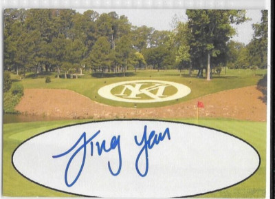JING YAN LPGA SIGNED / Autographed CUSTOM KINGSMILL GOLF CARD