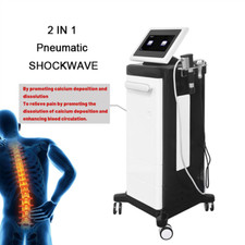 2in1 Pneumatic Shockwave Machine Rehabilitation Therapy Pain Relief ED Treatment