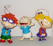 Rugrats- Chuckie, Tommy, Angelica-Kurt S. Adler Christmas Ornaments Vintage 2002
