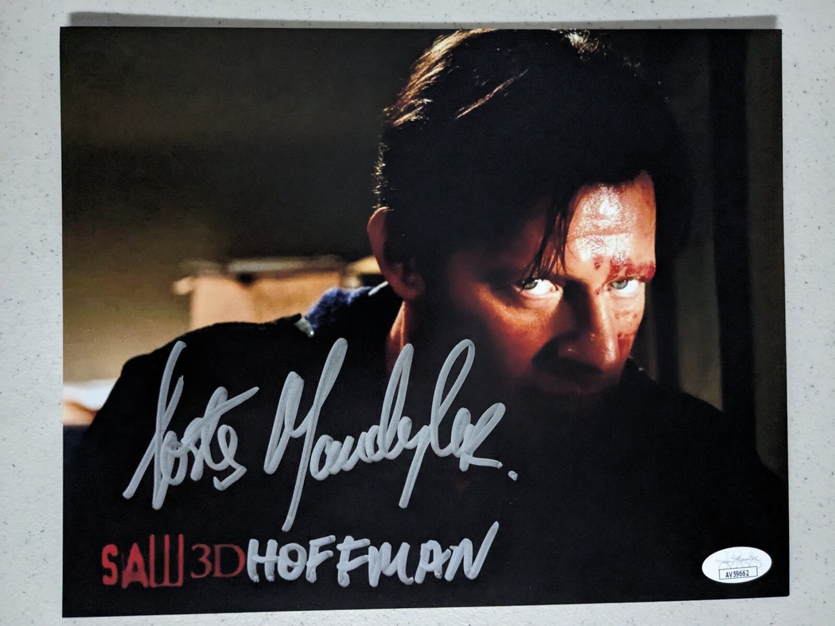 Costas Mandylor Signed Saw 3-D 8x10 Photo Mark Hoffman Autograph