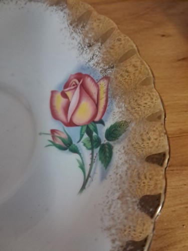 Royal Albert Sweetheart Roses China Tea Cup and Saucer, "Anne" Pink Peach/Yellow - Picture 5 of 11