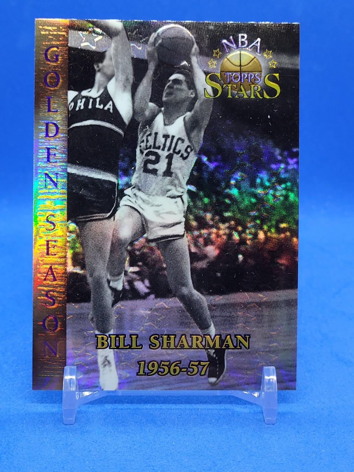 1996 Topps Stars Golden Seasons Finest Refractor Bill Sharman #92 HOF