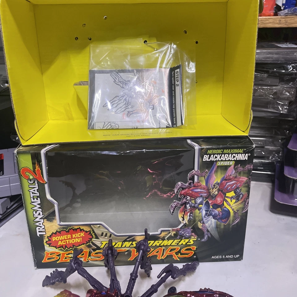 Blackarachnia Transmetals 2 100% Complete Mega Beast Wars Transformers W Box - Image 2 of 4