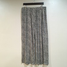 Shein Leopard Print Wide Leg Pants Women 3XL Brown Animal Casual Lounge Flowy