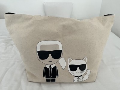 Große Karl Lagerfeld Tasche mit Chouppette, Shopper, 1 x benutzt, Platzwunder 