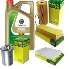 INSPEKTIONSKIT FILTER CASTROL 5L ÖL 5W30 für VW Caddy II Kasten 9K9A 1.9 SDI