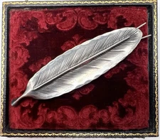 Vintage Stuart Nye Sterling Silver Willow Leaf Brooch Pin