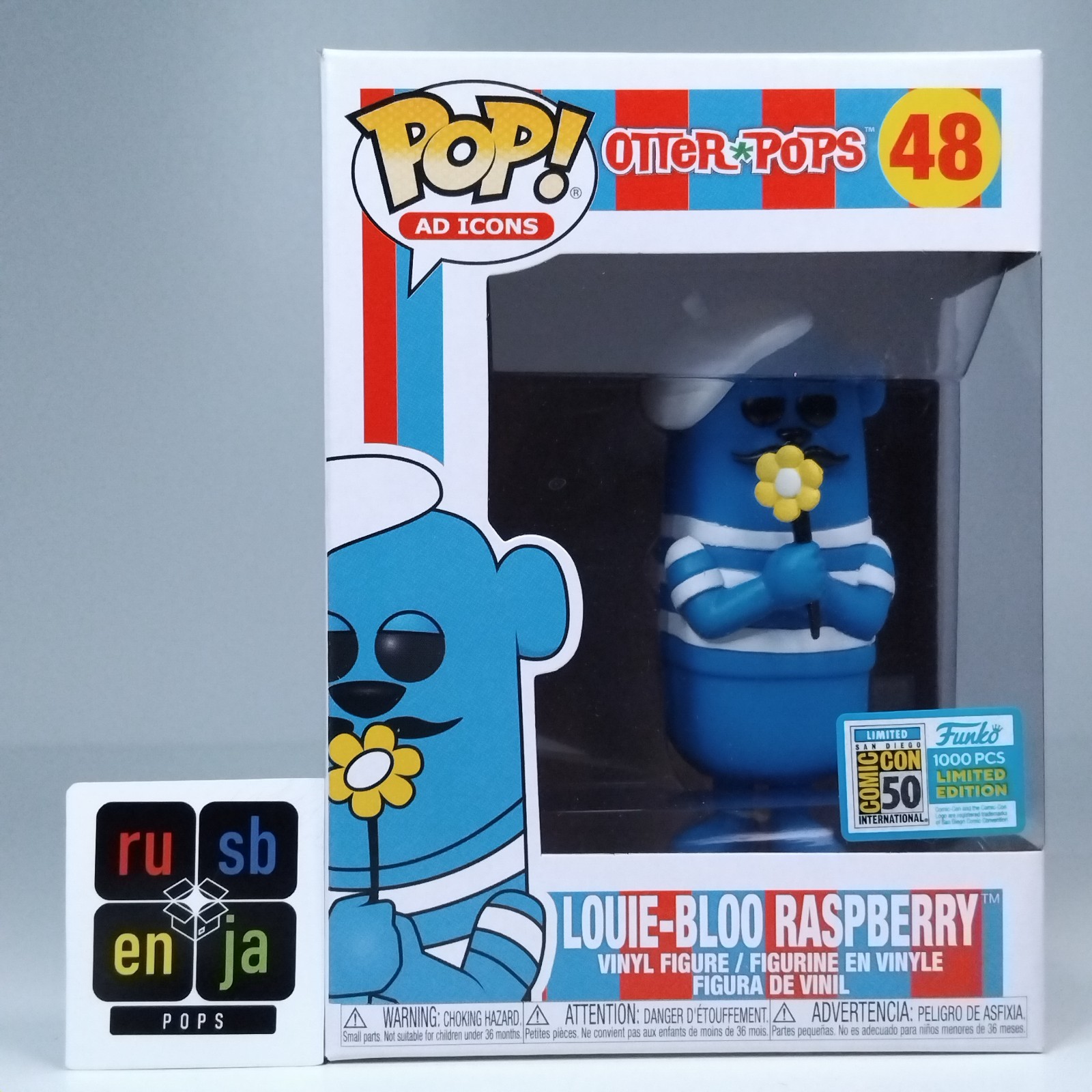 En Oferta Funko Pop! Iconos Publicitarios Otter Pops Louie-Bloo Frambuesa Sdcc 1.000 Piezas #48