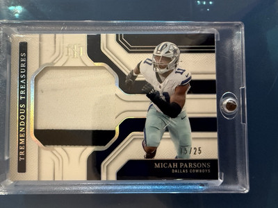 2024 Nat Treasures Micah Parsons Cowboys Tremendous Treasures 2 Color Patch /25