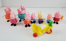 Peppa Pig Jazwares Hasbro Figure Lot - Peppa, George, Mommy Daddy Pig, Richard