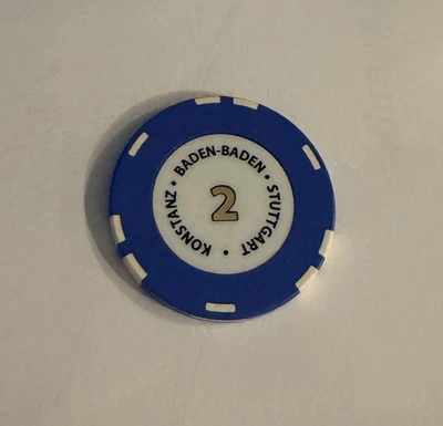 Spielbank Casino Stuttgart Konstanz Baden-Baden * 2,00€ Poker Casino Chip Jeton - Bild 1 von 2