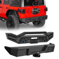 Hooke Road Steel Front Rear Bumper Grill Guard Fit 2018-2026 Jeep Wrangler Jl