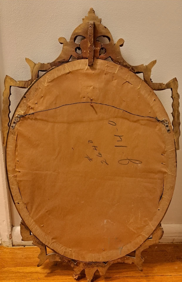 Antique Fine Italian Rococo Hand Carved Gold Ornate Mirror Large  - Image 2 of 4