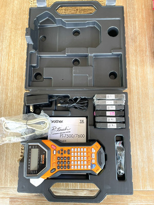 **Brother P-TOUCH EDGE PT-7600 Label Printer + Case,Cables,Labels,Manual**