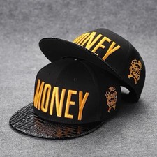 Black/Gold MONEY Money Gang Adjustable Baseba...