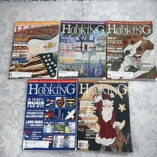 Lot of 5 Rug Hooking Magazines 2002 Full Year Jan-Dec As Is