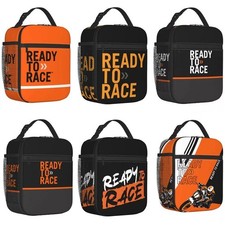 Ready To Race Motorcycle 3D School Travel Picnic Snack Bags Insulated Lunch Bag